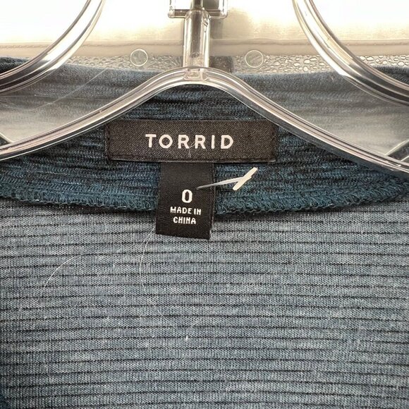 Torrid Women's Full Zip Teal/Black Jacket Zip Pockets Size Large Space Dye - Picture 8 of 8